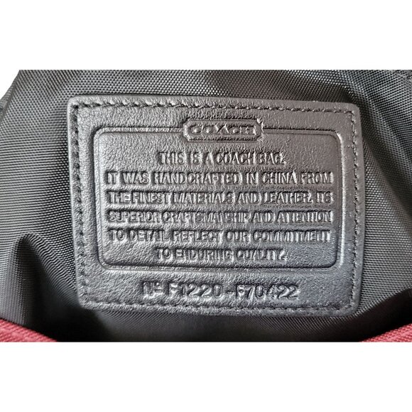 Coach Red Nylon & Leather Messenger Bag - Picture 8 of 15